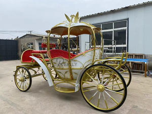 Carruaje de caballos de la familia real Europea OEM eléctrico Cenicienta niños jardín carro de caballos <span class=keywords><strong>Mini</strong></span> Carro de princesa para la venta - Product Image 3