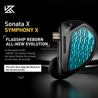 Écouteurs intra-auriculaires professionnels KZ Sonata X haut de gamme, audio 3,5 mm, son vocal détaillé avec aigus étendus 40 kHz