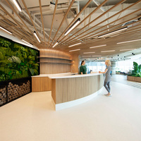 Bureau de réception personnalisé en chêne naturel pour studio, bureau, salon de beauté, bureau de réception pour salon de beauté
