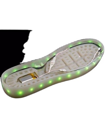 2021 Popular Shoe Decorations Vibration Sensor Flashing Led Shoe Strip Lights Decorative Shoe Lights Led Strip