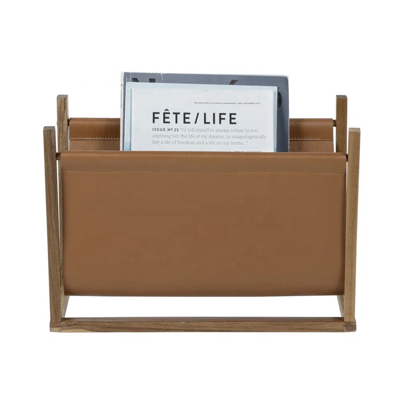 Handmade Classic Wooden Frame Newspaper Storage