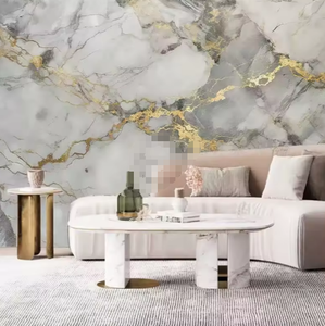Papel tapiz de mármol Mural DE FONDO DE <span class=keywords><strong>TV</strong></span> de simplicidad moderna para decoración de pared de sala de dibujo - Product Image 1