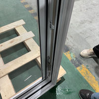 Ventana Abatible de Vinilo Blanco de Gran Tamaño con Una Sola Hoja, Apertura Lateral, con Rejillas Entre Vidrios y Mosquitera Permanente de Fibra de Vidrio, Precio de Fábrica