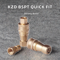 KZD Nouveaux raccords rapides en laiton à haute pression, connectivité femelle, tête hexagonale pour réparation automobile et hydraulique