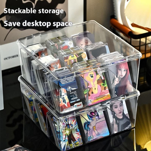 กล่องเก็บการ์ดซื้อขายสีเทาโปร่งแสงมี350 + 2ช่องสำหรับ TCG และการ์ดกีฬาดีไซน์แบบฟรีจากโรงงาน - Product Image 5