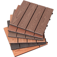 Platelage Extérieur Composite WPC sur Mesure à Emboîtement, Planche de Terrasse à Grain de Bois Relief 3D, Revêtement de Sol Texture Bois-Plastique de Chine