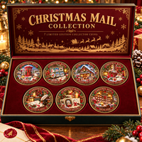 Pièce de collection 3D en cuivre pur 999 de 1 oz, motif Joyeux Noël, collection de Noël, impression UV en relief, souvenir cadeau