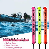 Bouée de marquage de surface haute visibilité gonflable fond fermé Tube de Signal saucisse de sécurité pour la plongée sous-marine sous-marine