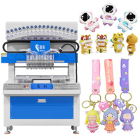 Machine automatique de fabrication de porte-clés en PVC 18 couleurs, machine de distribution de patchs en silicone pour le versement de silicone sur coques de téléphone