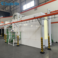 Línea de Recubrimiento en Polvo Automática Controlada por PLC con Horno de Curado para el Procesamiento de Piezas de Acero, Alta Productividad