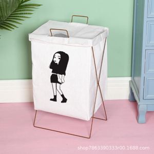 Bathroom Dirty Clothes Basket Storage Basket for Bathroom Modern Design Laundry Basket Modern Bathroom Folding Basket Non-Woven - Product Image 4