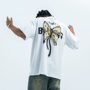 T-shirt personnalisé pour homme en coton lourd surdimensionné de luxe de haute qualité - Product Image 4