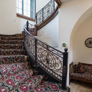 Trang trí cong wrought sắt cầu thang lan can cho ban công lan can sàn chống gỉ Houston biệt thự - Product Image 2