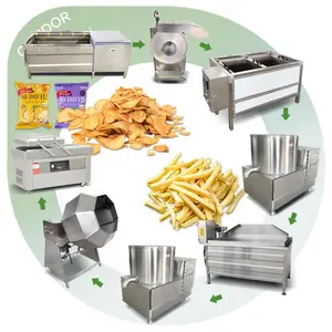 Traitement de 50KG/h de pommes de terre croustillantes et congelées, ligne de Production de puces à petite échelle, Mini Machine à faire des frites