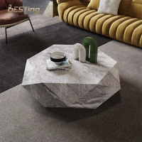 Table basse personnalisée au design minimaliste moderne Table basse en marbre diamant