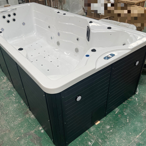 YUNMAN Bañera de Hidromasaje Rectangular Moderna de Lujo para 8 Personas, Bañera de Acrílico <span class=keywords><strong>con</strong></span> Chorros de Hidromasaje, <span class=keywords><strong>Spa</strong></span> Exterior para Jardín - Product Image 3