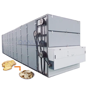 Large capacity continuous ginger mesh belt dryer vegetable processing sliced ginger <b>drying</b> <b>equipment</b> - Product Image 1