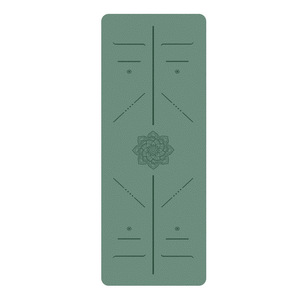 Tapete de Yoga Bowl Yoga Mat 183x68cm 5.0mm de Cáscara de Coco Esmerilado Antideslizante con Líneas Guía para Asanas, Tapete de Fitness para el Hogar - Product Image 1