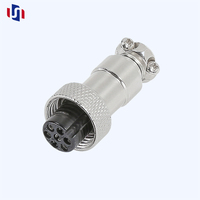 Connecteur d'aviation OEM personnalisé GX12 GX16 GX20 GX25 GX30 DIN 7P, femelle et mâle, en cuivre plaqué argent, avec vis, prise circulaire solaire