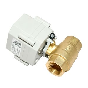 Vanne à boisseau sphérique électrique DN20 1 pouce en bronze pour eau et air, avec contrôle automatique par minuterie et bonne étanchéité pour systèmes de plomberie - Product Image 1