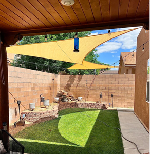 Voile <span class=keywords><strong>d</strong></span>'<span class=keywords><strong>ombrage</strong></span> triangulaire robuste pour cour 20' x 20' x 20' en polyester HDPE tissé 180 GSM, protection UV UPF50, toile <span class=keywords><strong>d</strong></span>'<span class=keywords><strong>ombrage</strong></span>, <span class=keywords><strong>filet</strong></span> <span class=keywords><strong>d</strong></span>'<span class=keywords><strong>ombrage</strong></span> - Product Image 6