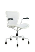 Chaise de bureau ergonomique moderne en maille respirante, accoudoirs fixes, chaise de bureau à roulettes réglable en hauteur