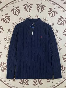 S - 2XL thời trang loạt Cổ Điển Mùa thu và mùa đông giải trí ngoài trời cao cấp thương hiệu lớn sang trọng thiết kế ngựa Logo dây kéo Áo len - Product Image 4