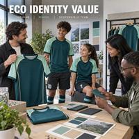 ECO IDENTITY VALUE Tenue de football personnalisée OEM ODM, kit maillot de football par sublimation 100% Polyester respirant, faible MOQ