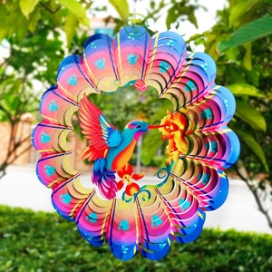 Atrapavientos 3D de Colibrí, Atrapavientos Metálicos para Adornos de Jardín, 12 Pulgadas, Atrapavientos Colgante 3D con Forma de Pájaro, Decoración Única para Jardín - Product Image 6