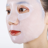 Masque facial hydratant jetable en bio-cellulose infusé de vitamine C et d'acide hyaluronique pour éclaircir la peau