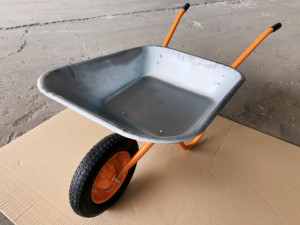 <span class=keywords><strong>Carretilla</strong></span> de Jardín con Bandeja de Metal Galvanizado de 65 Litros y Neumático - Product Image 3