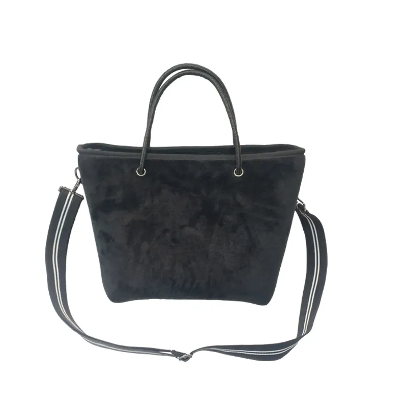 2021 Hot selling bag Fake Fur Neoprene small lady hand bag neoprene shoulder bag