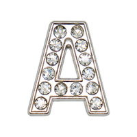 Breloques de sabot en métal doré et argenté en forme de lettres, accessoires de décoration de chaussures en gros, boucles pour lettres anglaises A-Z, breloques de chaussures