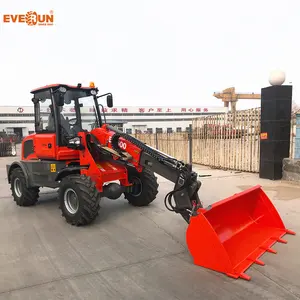 Everun China factory ER1500 Convient pour le travail sur les routes de la ferme petite mini chargeuse sur pneus télescopique avant