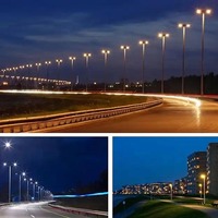 Luminaire LED double module pour éclairage public, 50W 100W 150W, pour routes, parkings et zones commerciales extérieures