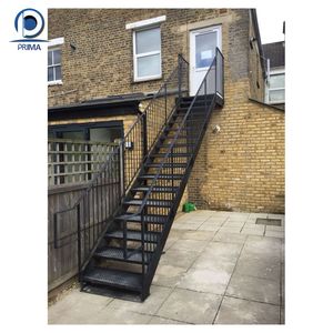 Escalera recta Prima, escalera moderna con viga <span class=keywords><strong>de</strong></span> acero, diseño flotante <span class=keywords><strong>para</strong></span> interiores <span class=keywords><strong>de</strong></span> villas, <span class=keywords><strong>escaleras</strong></span> minimalistas. - Product Image 1