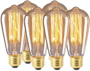 Bóng Đèn Retro ST64 40W 60W 100W Với Ổ Cắm Cơ Sở Edison