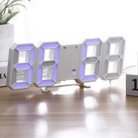 Reloj Despertador Digital LED 3D Creativo, con Indicador de Temperatura, PM/AM, Estilo Europeo, Forma de Rombo