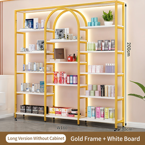 Exhibidor de Lujo para Productos de Salón de Belleza, Vitrina con Marco Dorado para Cosméticos, Spa de Uñas y Tiendas Minoristas - Product Image 6