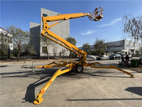 Nacelle élévatrice à flèche de remorquage 55 pieds 60 pieds 70 pieds Nacelle hydraulique remorquable articulée