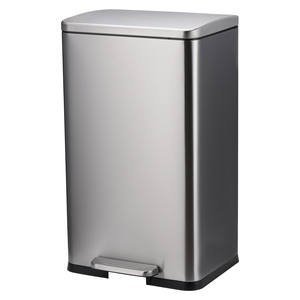 Cubo de basura de metal de <span class=keywords><strong>acero</strong></span> <span class=keywords><strong>inoxidable</strong></span> para hotel público de centro comercial de 13 galones - Product Image 1