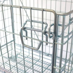 प्रीमियम यूरोपीय गोदाम ढहने योग्य तार जाल कंटेनर पिंजरे में प्रबलित फ्रेम संरचना के साथ - Product Image 4