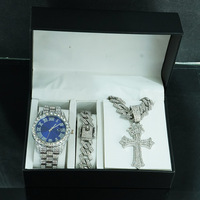 Montres en quartz de haute qualité NL2209-SL68, ensemble de bijoux en diamant 3 pièces, Quartzo Para Mulheres, Conjunto De Joias Com 3 Pecas De Diamante