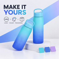 Bouteille shaker en plastique couleur personnalisée 700 ml, mélangeur de protéines avec filtre et poignée, anti-fuite, fabrication OEM