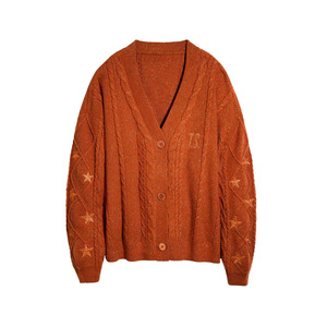 <span class=keywords><strong>Cardigan</strong></span> <span class=keywords><strong>Arancione</strong></span> in Stile Coreano, Maglione Elegante e Comodo - Product Image 2