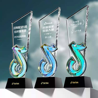 Trophée en métal et cristal personnalisé pour les récompenses annuelles, les employés exceptionnels, les équipes, les champions de ventes, les compétitions