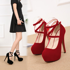 Piattaforme a spillo da <span class=keywords><strong>donna</strong></span> Sexy con <span class=keywords><strong>tacco</strong></span> alto eleganti décolleté con cinturino incrociato <span class=keywords><strong>scarpe</strong></span> con <span class=keywords><strong>tacco</strong></span> <span class=keywords><strong>medio</strong></span> estivo Plus Size Tacones Mujer per le donne - Product Image 2