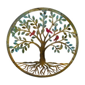 Decorazioni natalizie all'ingrosso metallo rotondo <span class=keywords><strong>albero</strong></span> della vita Art Picture Wall Decor Iron Wall Decor - Product Image 4