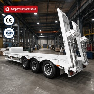 Remolque de Plataforma Baja Reforzado de 3 Ejes - Transportador de Maquinaria de Alta Capacidad de Carga con Certificación CE ISO - Product Image 5