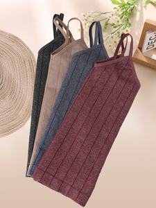 Camisola sin Mangas de Verano para Mujer, Venta Directa de Fábrica, Tejido de Algodón Transpirable, Color Sólido, Cuello en V, Estilo Formal - Product Image 5